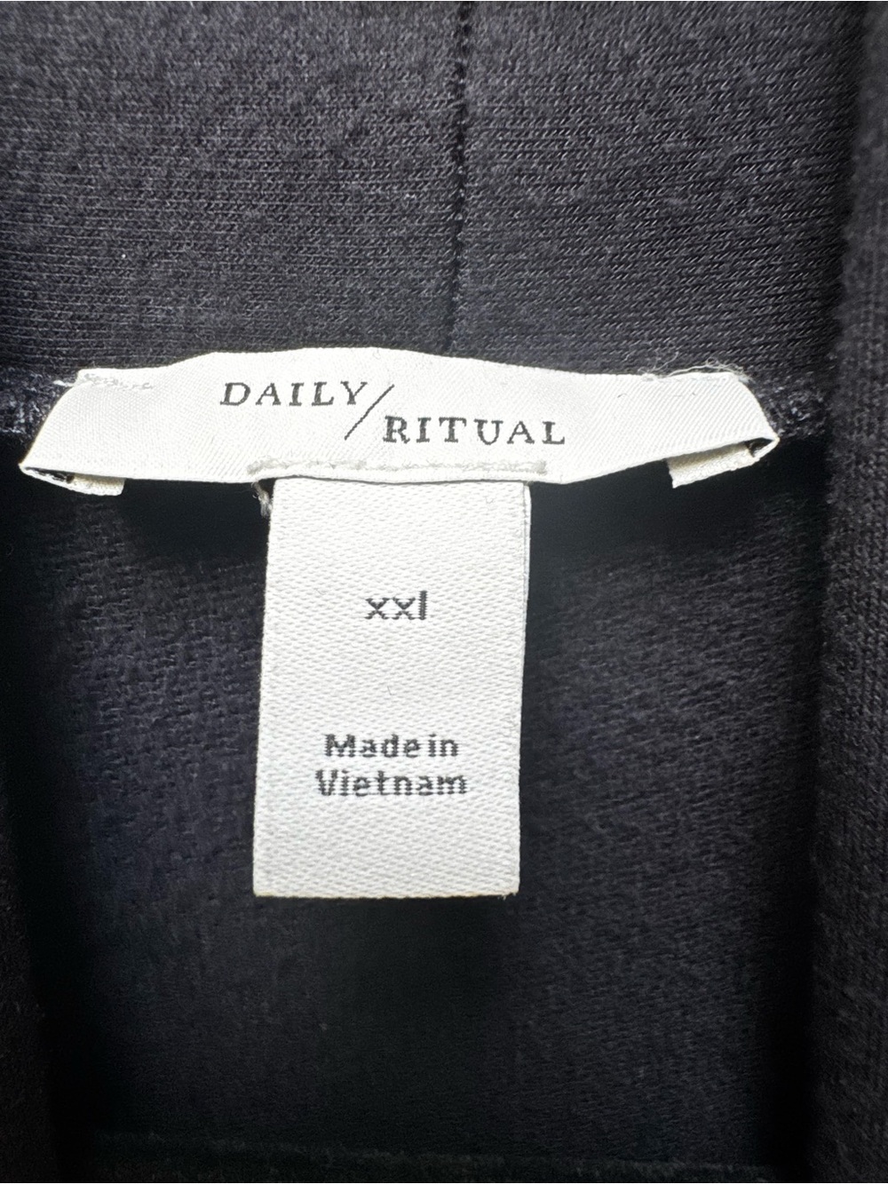 Daily Ritual Dark Blue Open-Front Draped Cardigan - Picture 5 of 10